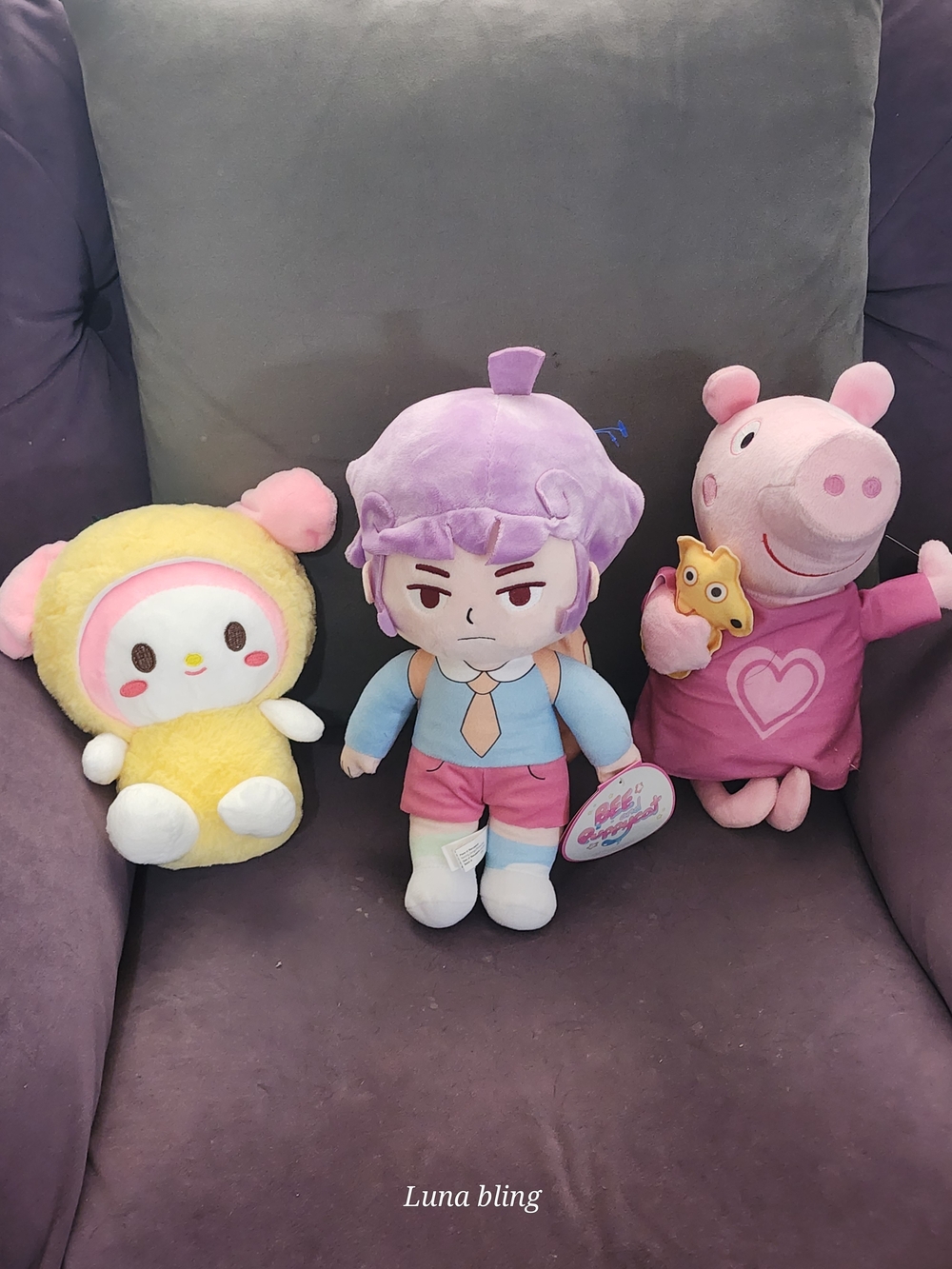 Plush Character Toy - Purple Hair Boy Plush for Kids